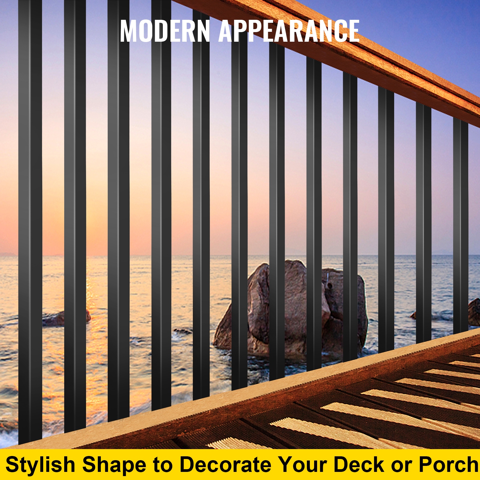 Metal Deck Balusters Aluminum Alloy Spindles For Staircase Railing_voghion.com